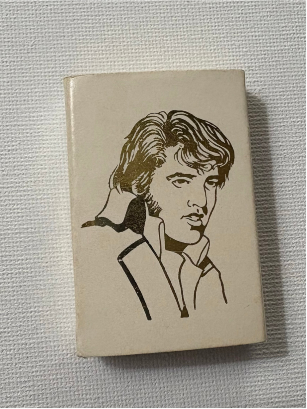 Vintage Elvis Presley Commemorative Matchbox 1935-1977 Beige Gold